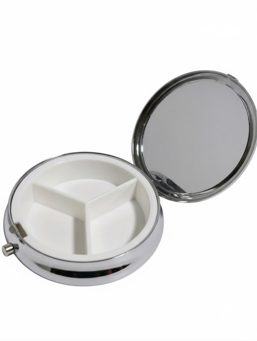 Nicole Lee Round Pill Case Xochil Girl Dream Floral Pill Box Mirror Organizer - Picture 4 of 5